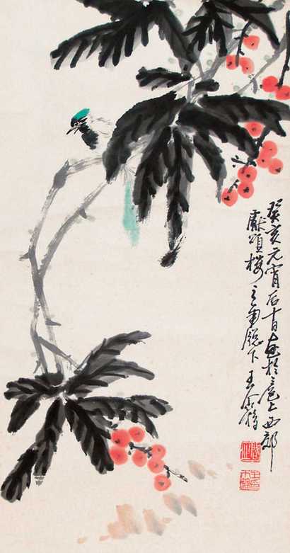 王个簃 花卉 立轴